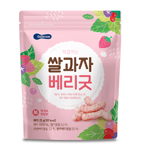 Wise Mom Rice Snack Berries Flavor